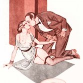 Naughty vintage couple having sex